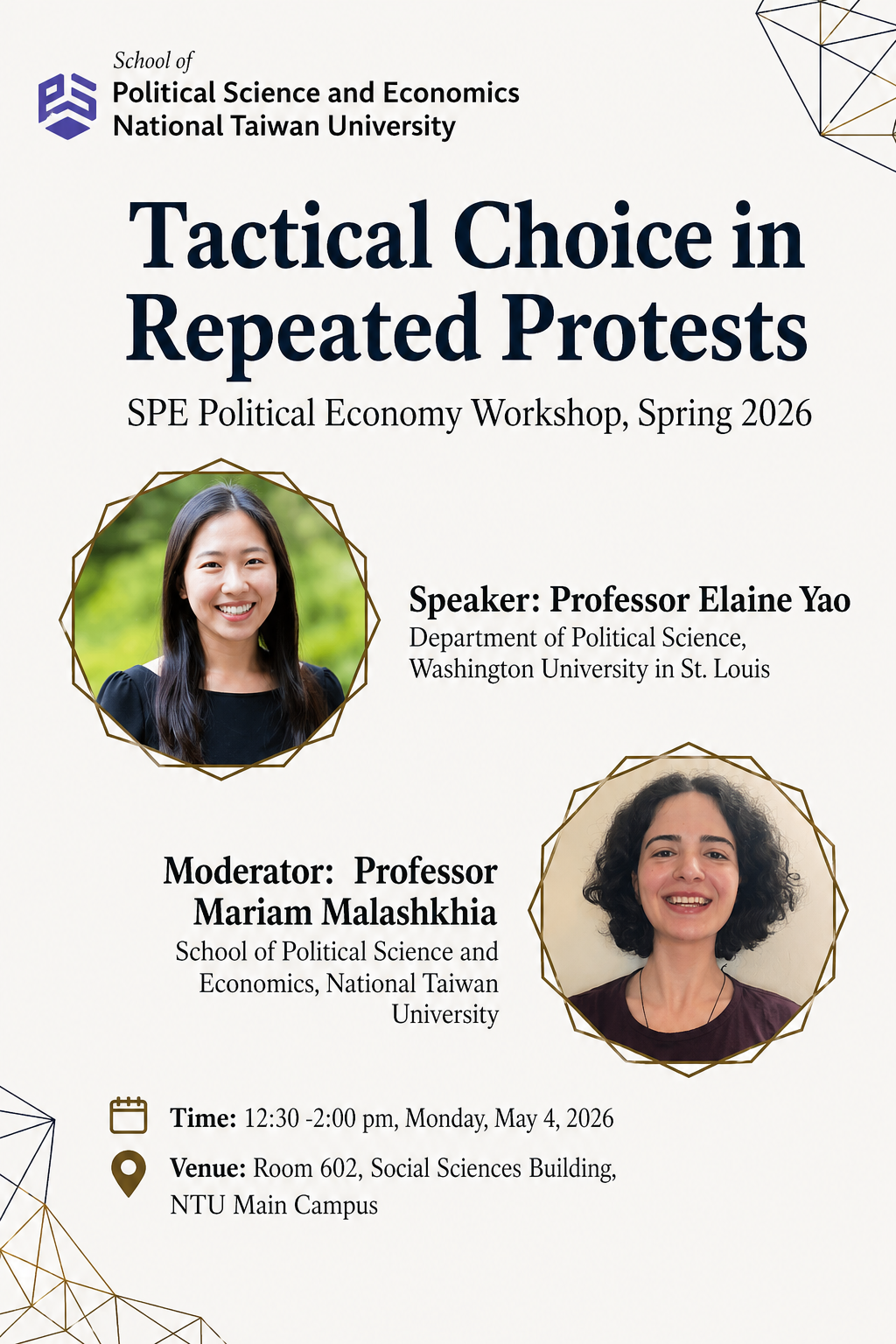 2026 SPE Political Economy Workshop: Professor Elaine Yao photo